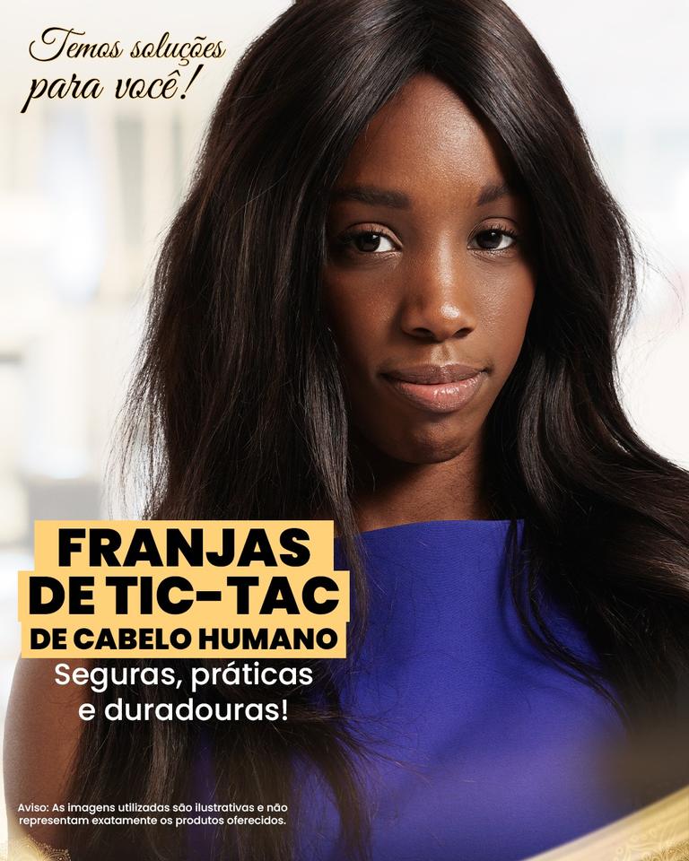 Franjas de tic-tac de cabelo humano.
