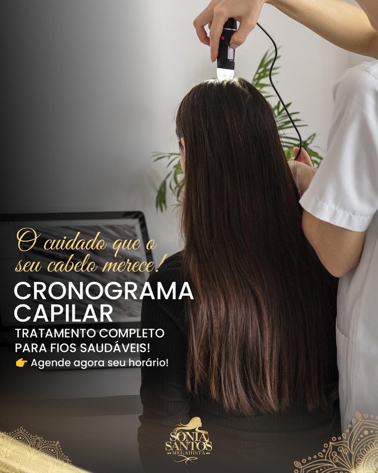 Cronograma capilar. Tratamento completo para fios saudáveis.